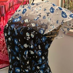 Betsey Johnson Navy Floral Dress Size 4 - Vintage